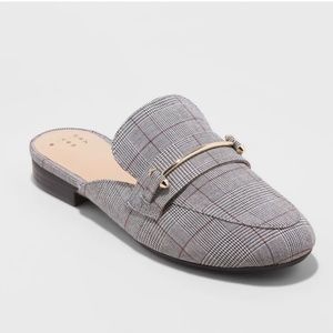 A New Day™ Remmy Plaid Backless Loafers, size 8